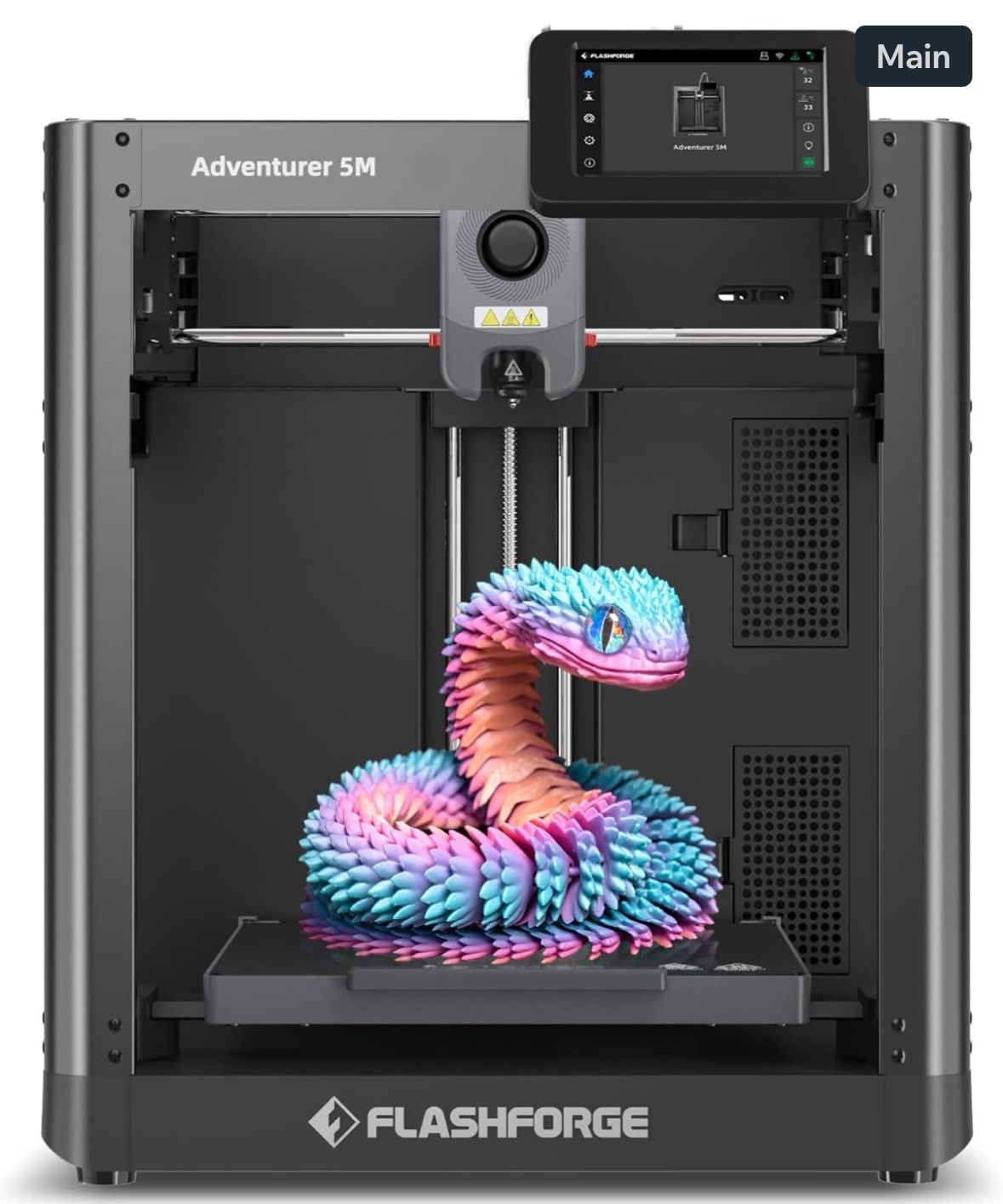 FLASHFORGE Adventurer 5M 3D Printer with Fully Auto Leveling, Max 600mm/s High S