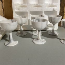 Six Marble Glasses