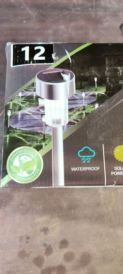 12 pack of garden solar lights stainless steel $20 brand new