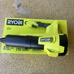 RYOBI ONE+ 18V 100 MPH 350 CFM Cordless Battery Variable-Speed Jet Fan Leaf Blower (Tool Only) - *NO TUBE*
