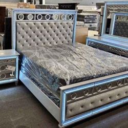 New 4pc Bedroom Set In Box 📦 Finance Available No Credit Needed $39 Don 