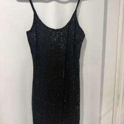 Black Sequined Dress