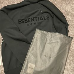 Black essentials fear of god hoodie