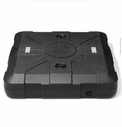 350 lbs. Cantilever Patio Umbrella Base with Wheels in Black