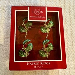 Holiday Napkin Rings By Lenox