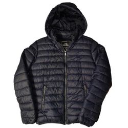 Rock Revolution blue Puffer Jacket with Hood 