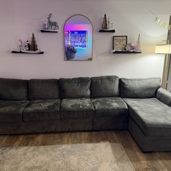 Living Spaces Dark Grey Couch