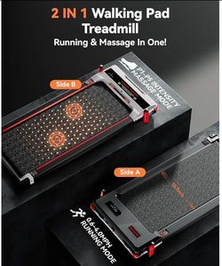 Anylife 2 in 1 Massage Walking Pad Treadmill