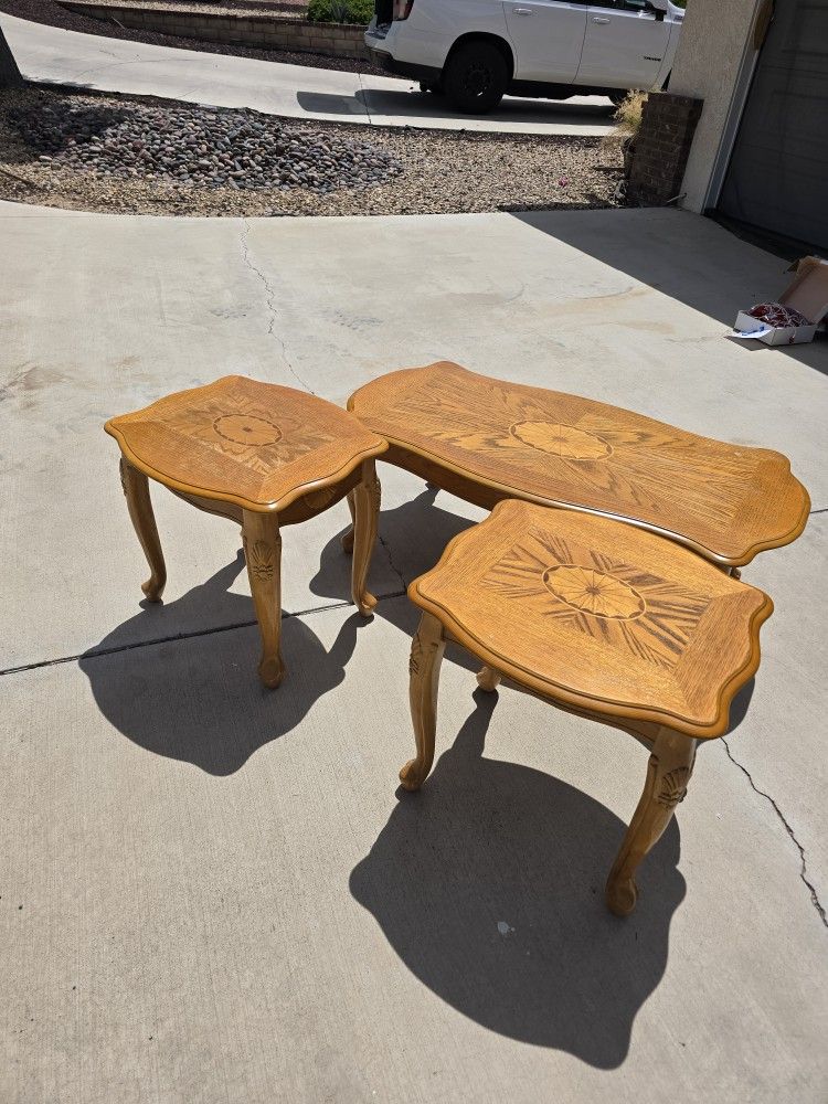 Coffee Table And 2 End Tables