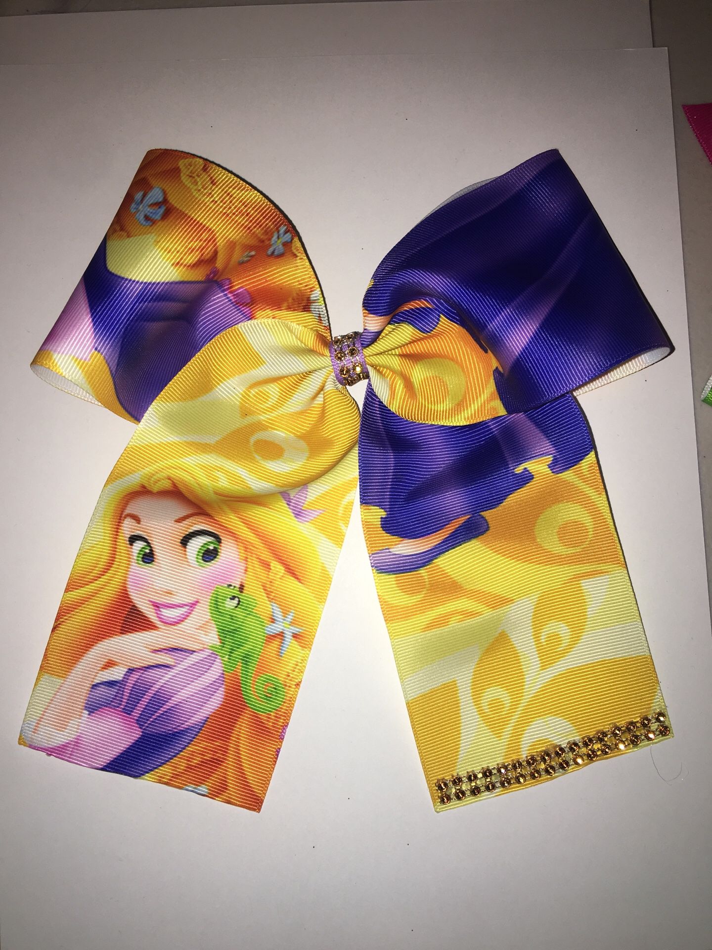 Large Disney Rapunzel Cheer Bow