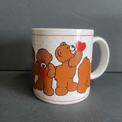 Vintage 1986 R. Dakin & Co. Bears And Hearts Mug