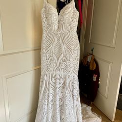 Gorgeous boho Wedding Dress Size 8