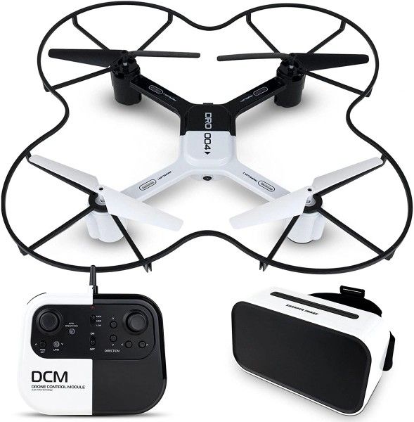 SHARPER IMAGE DRO-004 Lunar Drone with Smartphone Viewing, Virtual Reality Platinum Series, 2.4GHz HD Streaming Video, 720p RC Quadcopter, Autopilot S