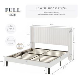 full size velvet bed frame 