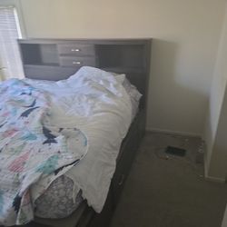 King Bed Frame And Tall Dresser