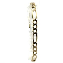 Men’s 14k Yellow Gold 9” Inch 7.30mm Figaro Link Bracelet GP3124813