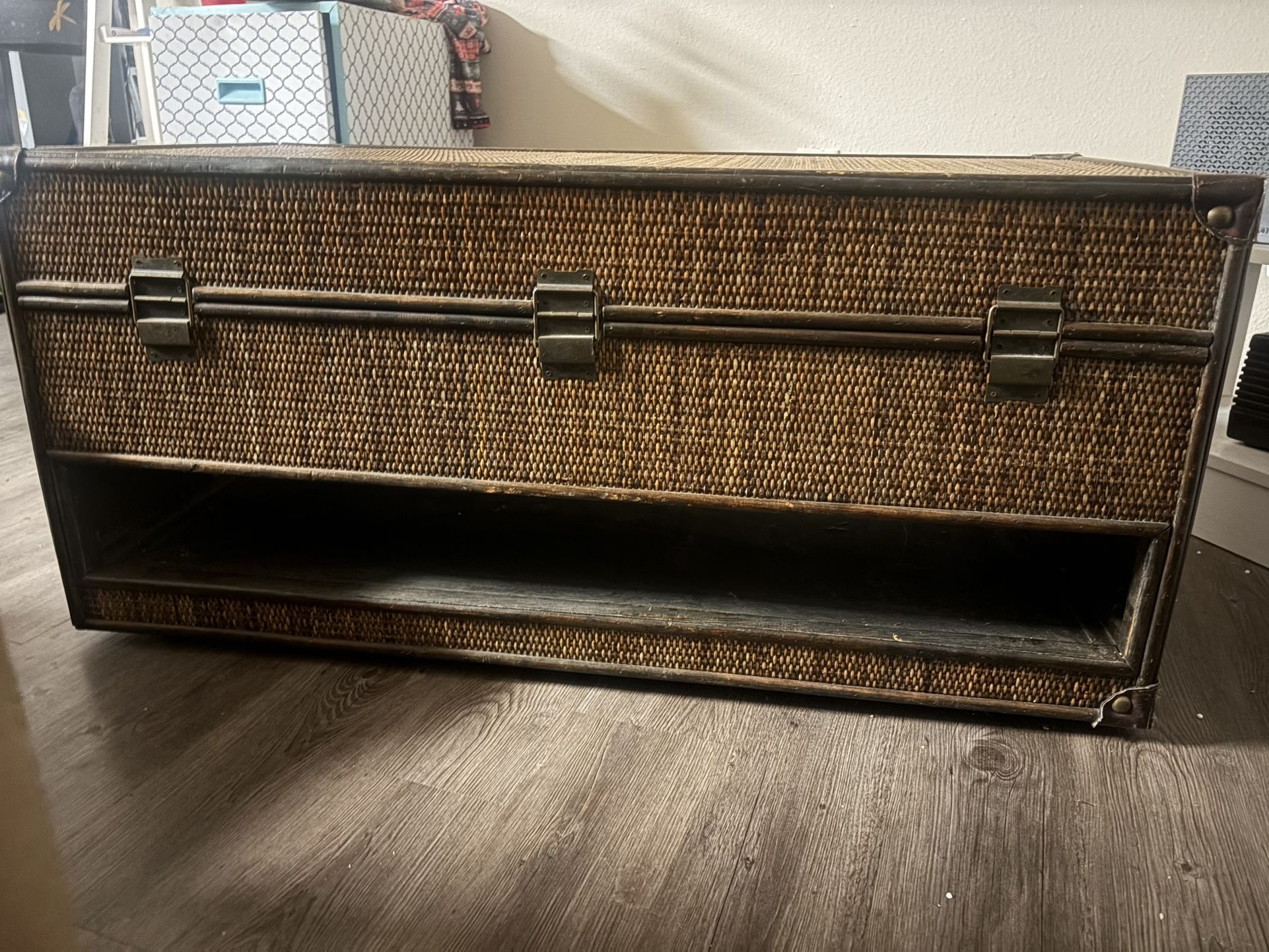 Wicker Storage Chest with Drawer