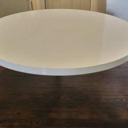 Thomas O'Brien "Vintage Modern" Teak & White Laminated Round Coffee Table