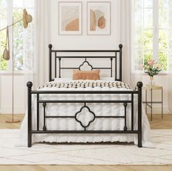 Black Twin Size Victorian Style Bed Frame