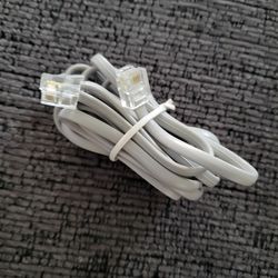 6FT RJ11 Telephone Phone Line Flat Cable Cord 4 Pin