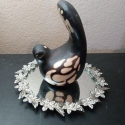 GORGEOUS Signed Peruvian Chulucanas pottery Dove sculpture

