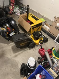Dewalt 163 CC Self driving Mower Used One Season
