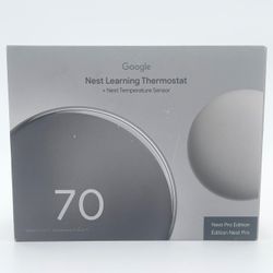 New Google Nest Learning Thermostat + Nest Temperature Sensor Nest Pro Edition