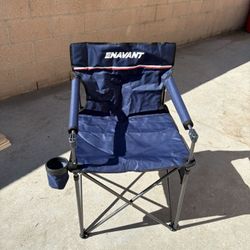 Camping Chair, Director Chair with Cup Holder, and Carrying Bag (Holds up to 350 lbs) Navy