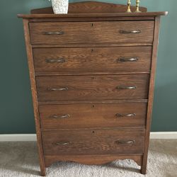 Antique Oak Dresser - Antique Dresser 
