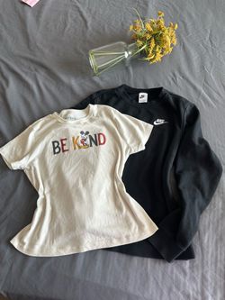 Women’s Nike sweatshirt and Disney Mickey Mouse shirt
