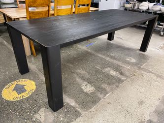 RESTORATION HARDWARE Brioni Rectangular Dining Table in Rustic Black Oak