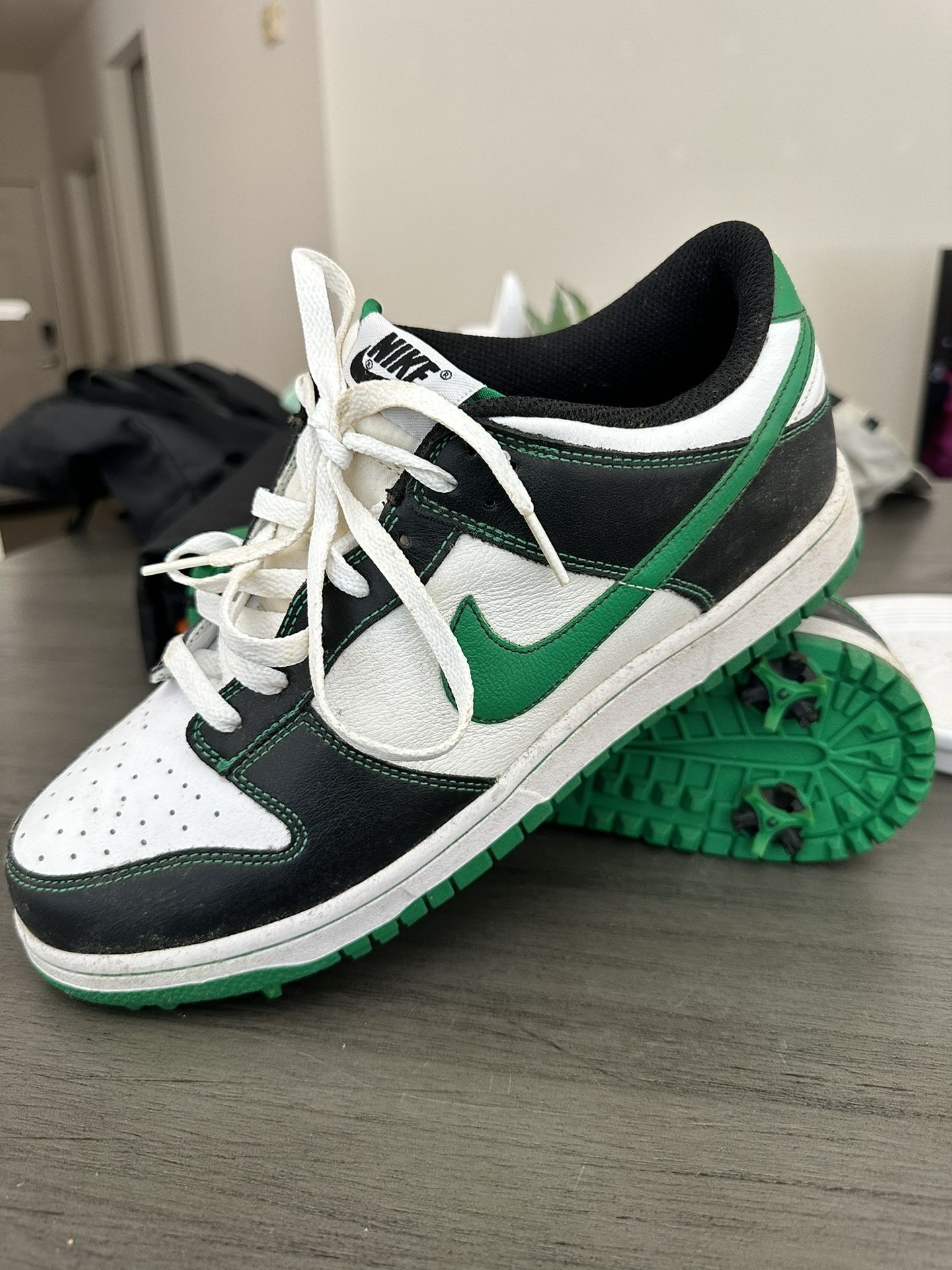 Nike Dunk NG Golf Shoes - Mens White/Court Green/Black