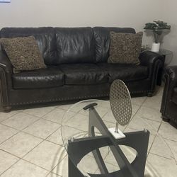 Sofa & Love Seat , 2 Side Tables And 1 Coffe Table 