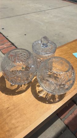 Vintage imperlux cut crystal bowls
