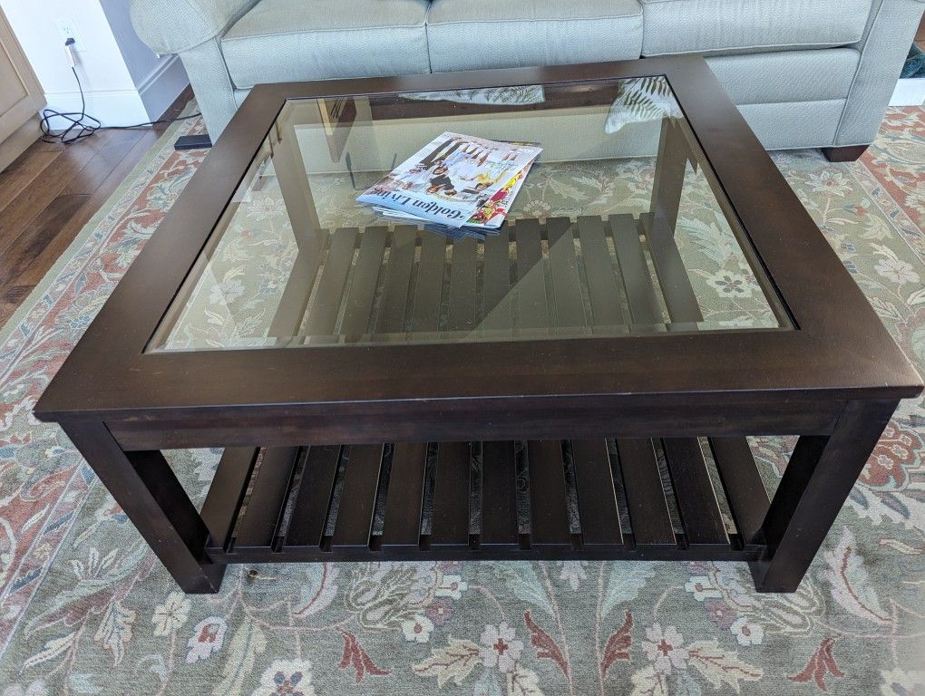Coffee Table, Glass Top