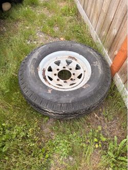 Trailer wheel rim tire spare 8 lug