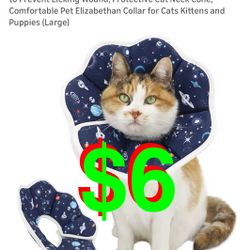 Soft Cat Cone, Adjustable Pet Recovery Collar After Surgery to Prevent Licking Wound, Protective Cat Neck Cone, Comfortable Pet Elizabethan Collar for