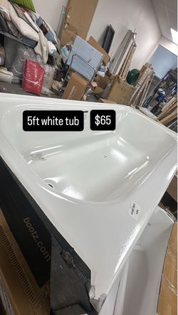 5ft white tub