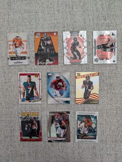 Bijan Robinson Football Card Lot of 10 Total DIFFERENT HIGH GRADE ROOKIE Atlanta Falcons