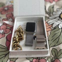 Apple Watch Series 3 38mm + 2 Metal Bands + Box — $85