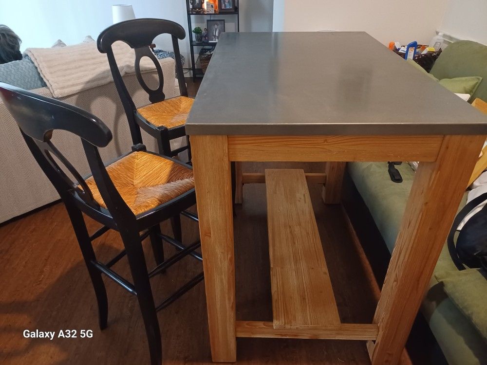 World Market Table/ Pottery Barn Chairs