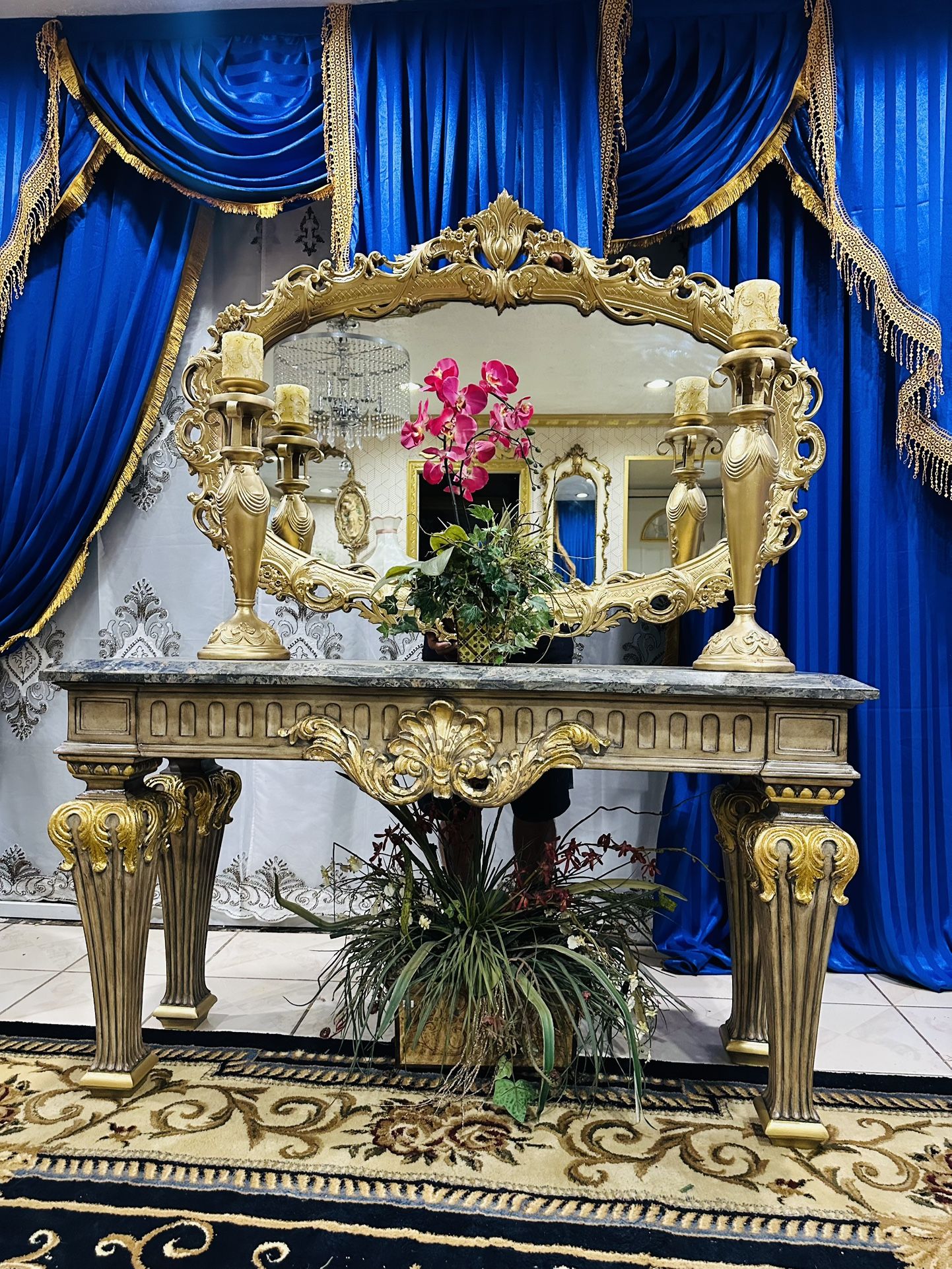 Entry Table With Biggest Mirror 🪞 Set