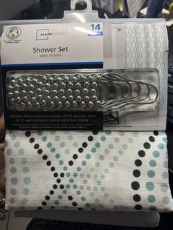 Shower Set Teal & Grey 