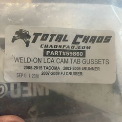 Total Chaos Cam Tab Gusset Kit