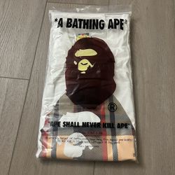 White Burberry Bape T Size Large