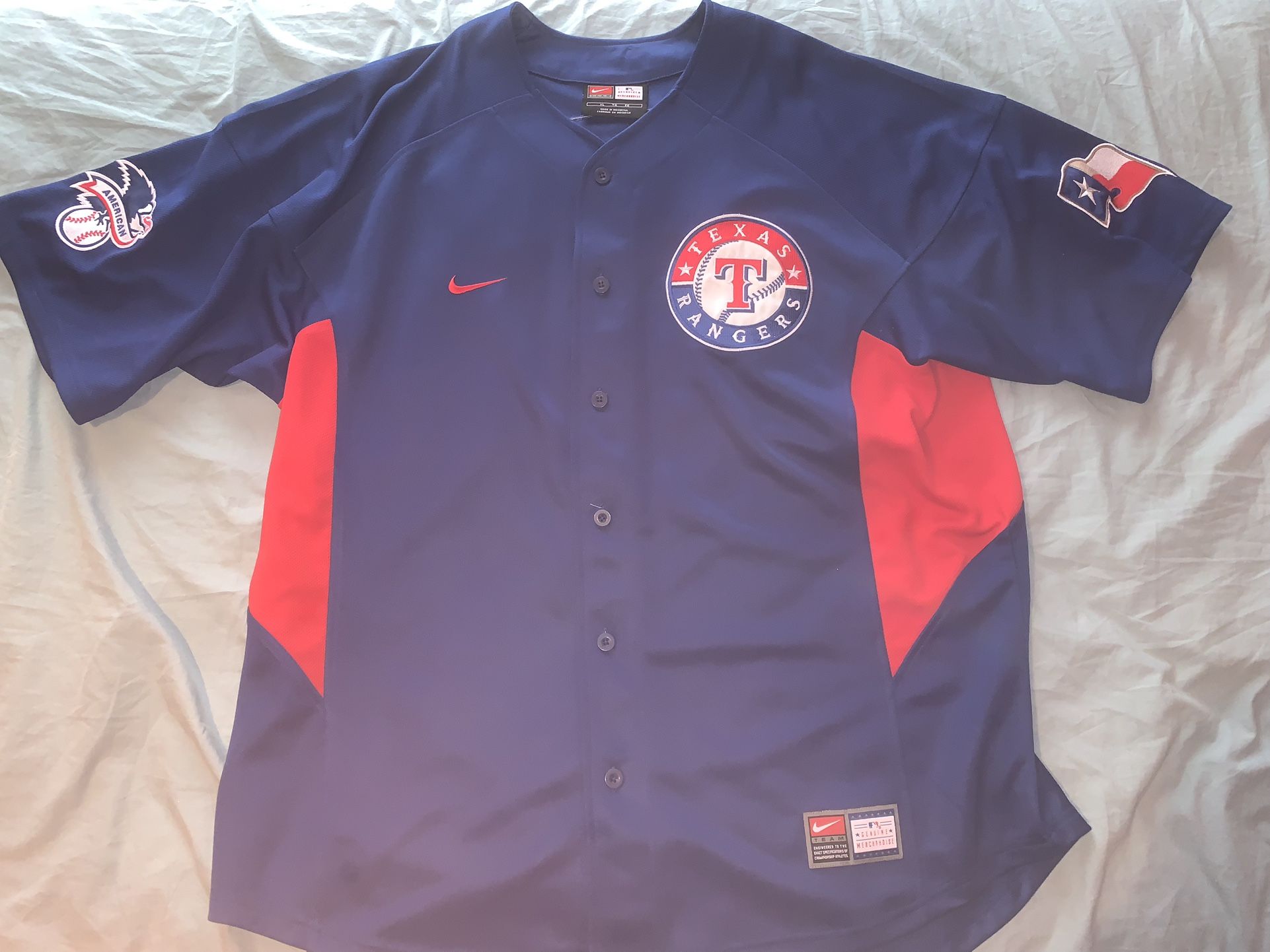 Texas Rangers Hank Blalock #9 Blue Nike Jersey; Men’s XL
