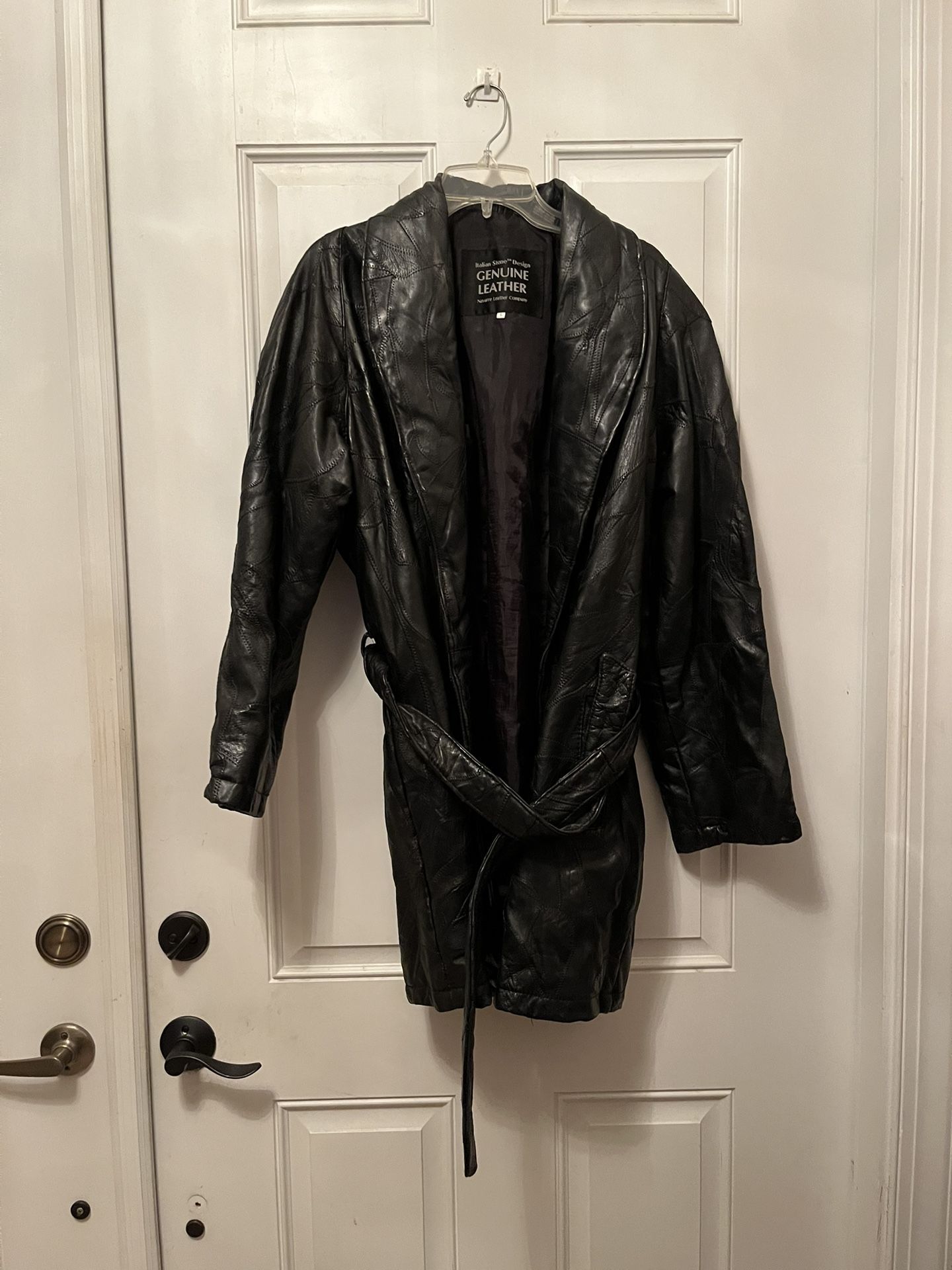 Genuine Leather Coat Size Large