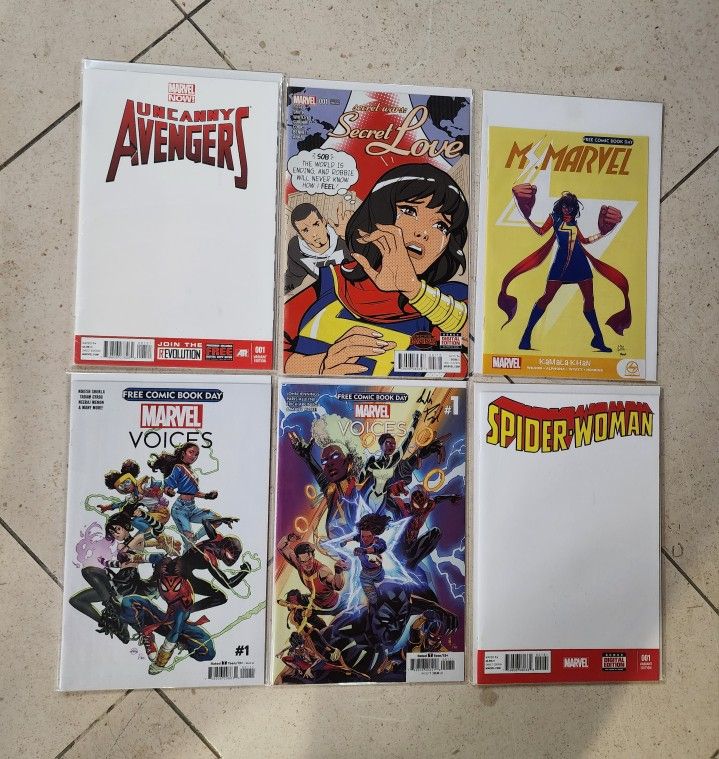 Marvel Avengers Kamala Khan Spider Woman Voices Comic Lot of 6 NM FCBD Blank