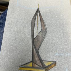 Mid Century Modern Lamps Modeline Original Sketches From Late 1950’s