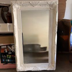 Large Wood Antique Mirror